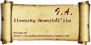 Ilovszky Anasztázia névjegykártya